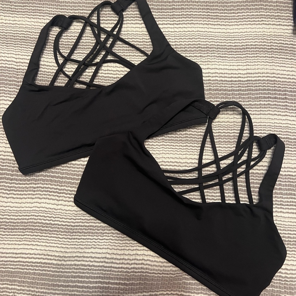 Lululemon FlexyFlex Strappy Yoga Bra - Set of 2 XS